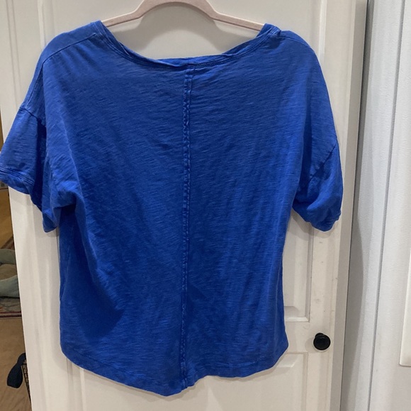 ANTHROPOLOGIE Pilcro Loma Printed Tee blue small - Picture 4 of 4